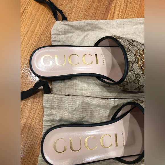 ‼️SOLD‼️GUCCI GG JOLIE MARMONT MATELASSE CANVAS LEATHER SUPREME SLIDE SANDAL - Picture 2 of 14
